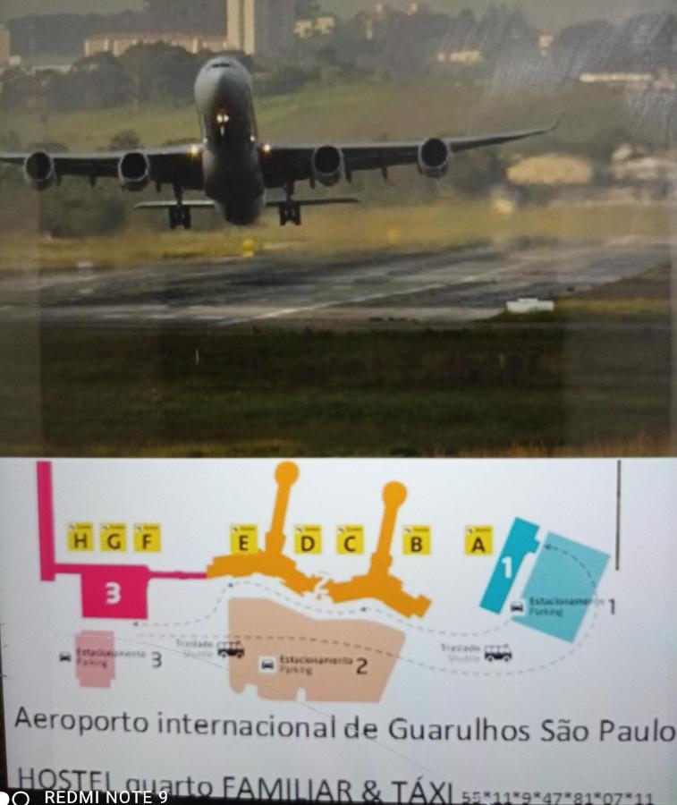 Hostel Familia Quartos Privado Proximo Aeroporto Int Guarulhos Sp Taxi 24 Hrs エクステリア 写真